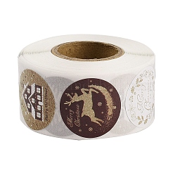 500 autocollant rond sur le thème de Noël.&nbsp;AJEW-S090-04B