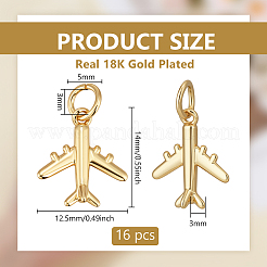 16 шт. Латунные подвески&nbsp;ZIRC-BC0001-28G