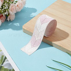 Ruban jacquard en polyester à motif de feuilles de 3 m pour accessoires vestimentaires&nbsp;OCOR-DR0001-14C