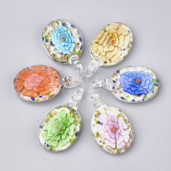 Ручной работы подвески золотые бусины песка LAMP-S189-01A-B