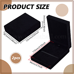 Coffret cadeau médaille en velours&nbsp;CON-WH0130-01B