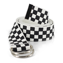 Ceinture en tissu à motif tartan avec fermoir en alliage pour femme&nbsp;GUQI-PW0001-234B