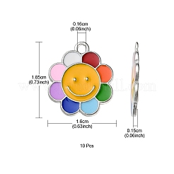 Pendentifs d'émail en alliage&nbsp;ENAM-YW0002-26P
