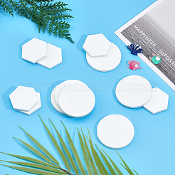 12 шт. 2-х стилевые фарфоровые коралловые осколочные основания AJEW-CA0003-36