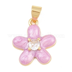 Латунные микропаве прозрачные подвески с фианитом&nbsp;KK-C170-26G