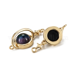 Соединители звеньев латуни стеклянные&nbsp;KK-C223-17