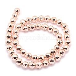 Гальванизировать немагнитных синтетический гематит бисер пряди G-L485-03C-LRG