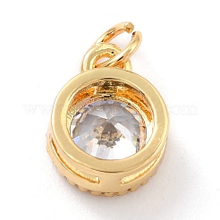 Настоящие 18-каратные позолоченные подвески из латуни с инкрустацией из кубического циркония ZIRC-L100-081G-05