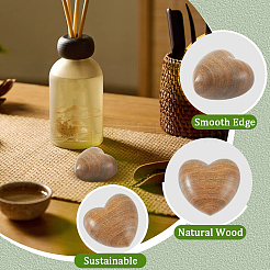 Décorations d'affichage en forme de cœur en bois de santal&nbsp;AJEW-WH20054-222B