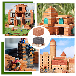 2 цвет полимерной глины мини-кирпичи стены AJEW-OC0005-03B