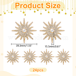 24 broche en plastique avec strass&nbsp;JEWB-WR00006