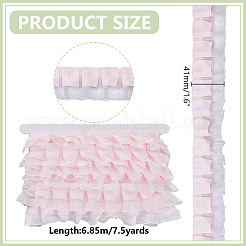 7.5 Yards doppelter Spitzenbesatz aus Polyester zum Aufnähen von Dekorationen&nbsp;OCOR-HY0001-51B