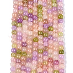 Brins de perles de verre craquelé teintées à effet ombré&nbsp;GLAA-Q106-01A-B15