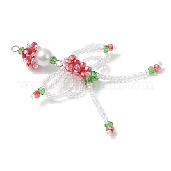 Рождественские стеклянные подвески с эльфийскими бусинами PALLOY-MZ01040-02