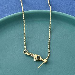 Collares deslizantes ajustables con cadena de bolas y columna de latón&nbsp;NJEW-E157-04G
