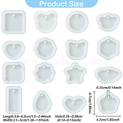 16шт diy кулон силиконовые Молды&nbsp;SIMO-YWC0001-03