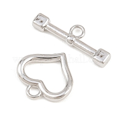 Застежки-кнопки в форме сердца из латуни&nbsp;KK-G548-43P-02