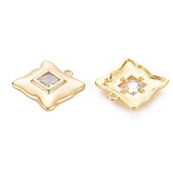 Латунные микропаве прозрачные подвески с фианитом&nbsp;KK-S360-149-NR