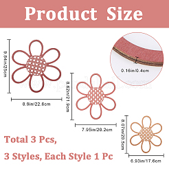 3шт. набор подвесок из натурального дерева&nbsp;WOOD-WH20002-04A