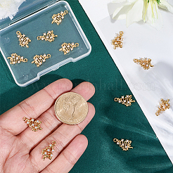 14шт латунные подвески с микропаве и кубическим цирконием&nbsp;KK-BBC0022-14