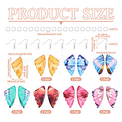 Набор для самостоятельного изготовления подвесных сережек-крыльев из прозрачной смолы&nbsp;DIY-TA0010-22