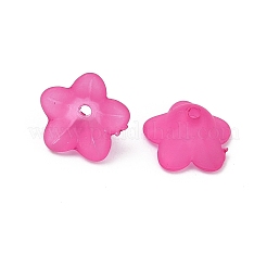 Коренастый пурпурный матовый цветок акриловые бусины&nbsp;X-PL560-14