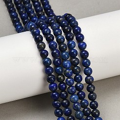 Нитки бусины из натурального ляписа-лазури&nbsp;G-G423-5mm-AB