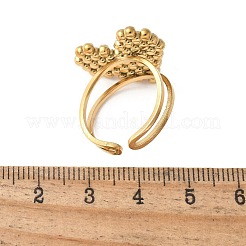 Кольцо-манжета из пластика и нержавеющей стали 304 с жемчугом для женщин&nbsp;RJEW-Z088-04G