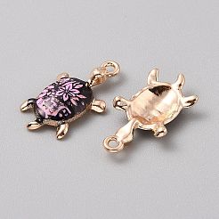 合金エナメルチャーム  カメ  カラフル  24x13.5x4mm  穴：1.8mm&nbsp;FIND-CJC0027-01G-01