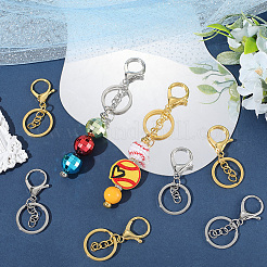 24 шт. 2 цветных застежки для брелка из сплава&nbsp;KEYC-SC0001-81