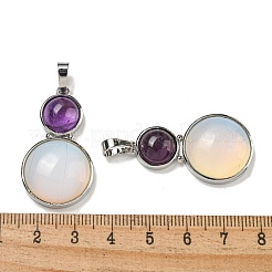Подвески из опалита и натурального аметиста&nbsp;G-G147-06P-06