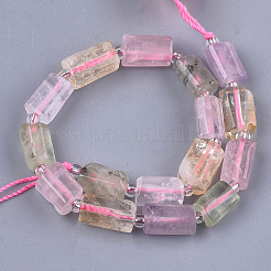 Натуральные смешанные кварцевые бисерные пряди G-S345-8x11-016