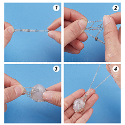 6 шт. 3-х цветные латунные цепочки макраме-мешочки-ожерелья&nbsp;NJEW-AR00001