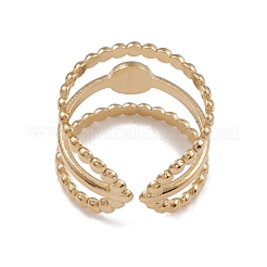 Ионное покрытие (ip) 304 нержавеющая сталь тройная линия открытая манжета кольцо выводы RJEW-G285-32G