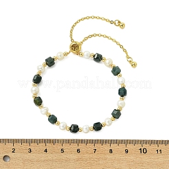 Braccialetti scorrevoli regolabili con pietre preziose naturali e perle d'acqua dolce coltivate per le donne&nbsp;BJEW-JB13609