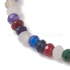 Браслеты-рондели из натуральных окрашенных малайзийских нефритов для женщин&nbsp;BJEW-JB13041