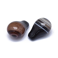 天然縞アゲート /縞瑪瑙ビーズ  片穴  染め＆加熱  ティアドロップ  18.5~19x12.5~13x10.5mm  穴：0.8~1mm&nbsp;G-L514-002