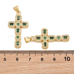 Colgante micropavé cubic zirconia de latón&nbsp;CU-CBADC6C-12G-01