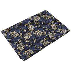Baumwollfaserstoff mit Drachenmuster im japanischen Stil&nbsp;DIY-WH0591-417A