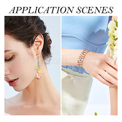 400шт 10 цвета прозрачные стеклянные бусины нити&nbsp;GLAA-TA0002-88