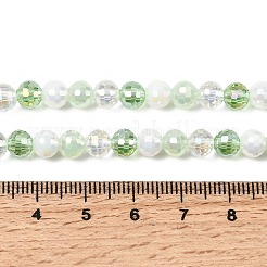 Chapelets de perles en verre électroplaqué&nbsp;EGLA-D300-06-6mm-23