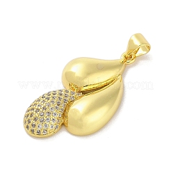 Подвески из латуни с покрытием из прозрачного кубического циркония&nbsp;KK-S380-19G