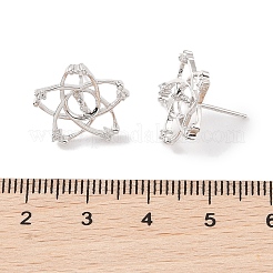 925 серебряная застежка для сережек с микропаве из кубического циркония. STER-B003-23P