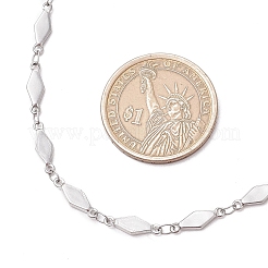 Цепочки из нержавеющей стали 304 с ромбовидными звеньями&nbsp;NJEW-JN05205-02