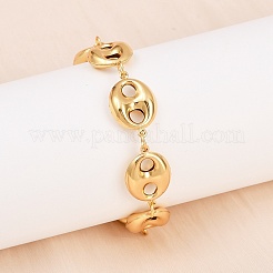 Браслеты-цепочки из нержавеющей стали 304 с кофейными зернами&nbsp;BJEW-D359-14B-G