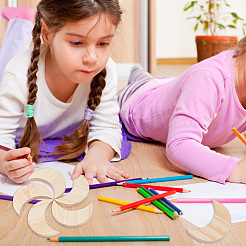 Незавершенная деревянная форма полумесяца WOOD-WH0124-09