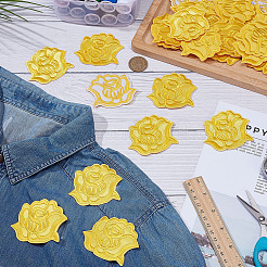 Цветочные компьютеризированные вышитые полиэстеровые самоклеящиеся нашивки&nbsp;PATC-WH0025-01A