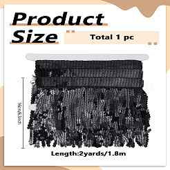 2 ярд полиэфирной кружевной ленты с кисточками&nbsp;OCOR-LP0002-90