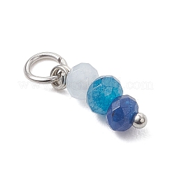 5 шт. двухцветные подвески из натурального малазийского нефрита&nbsp;PALLOY-JF05175-02