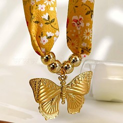 Женские шарфы с подвеской в виде бабочки из нержавеющей стали 304&nbsp;FS-WG29D0A-01